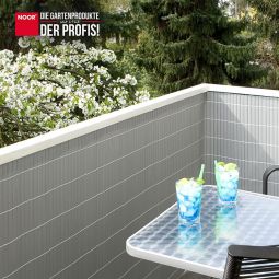 NOOR Sichtschutzmatte PVC silber Sichtschutzzaun 3