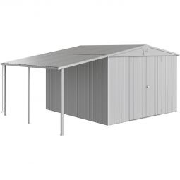 Biohort Seitendach Gerätehaus Europa silber-metallic 8