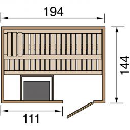 weka Elementsauna HALMSTAD Sparset natur 6