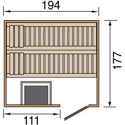 weka Elementsauna HALMSTAD Sparset natur 7