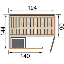 weka Elementsauna VARBERG Sparset natur 10