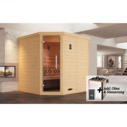 weka Premium Massivholz Elementsauna KEMI 3