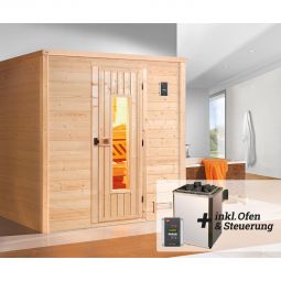 weka Premium Massivholz Sauna BERGEN 3