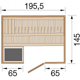 weka Premium Massivholz Sauna BERGEN 6