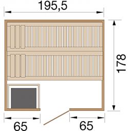 weka Premium Massivholz Sauna BERGEN 7