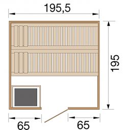 weka Premium Massivholz Sauna BERGEN 8