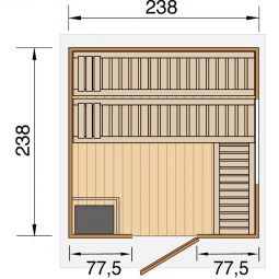 weka Design Saunahaus KUOPIO Sparset 4