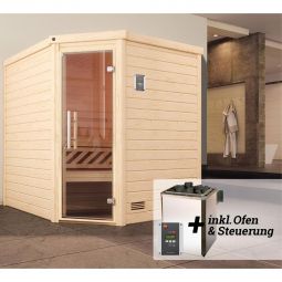 weka Premium Massivholz Sauna TURKU 3