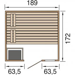 weka Massivholzsauna VALIDA PLUS Sparset 3