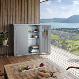 Biohort Terrassenschrank Romeo quarzgrau-metallic 4