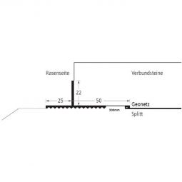 ferax steinfix Randabschlussprofil mit Netz 15
