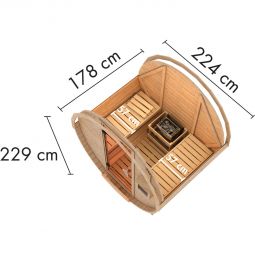 Karibu Fasssauna 1 naturbelassen 6