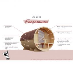 Karibu Fasssauna 2 naturbelassen 6