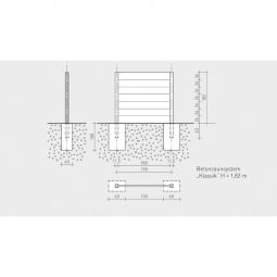 Beckers Betonzaun Klassik Motiv Linear 5