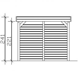 Skan Holz Einzelcarport Friesland mit 8