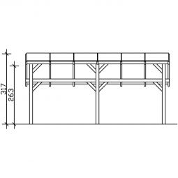 Skan Holz Doppelcarport Schwaben Eiche 7