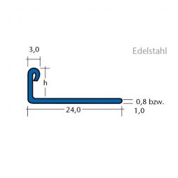 BLANKE Fliesenschiene Edelstahl 30mm 3