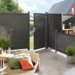 TraumGarten Sichtschutzzaun DESIGN WPC ALU 4