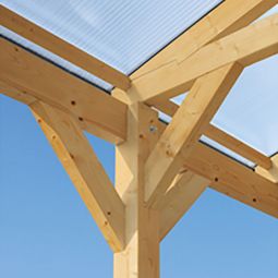 Skan Holz Einzelcarport Westerwald Nussbaum 6