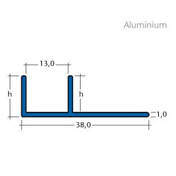 BLANKE Fliesenschiene F-Profil Aluminium silberfarben 4