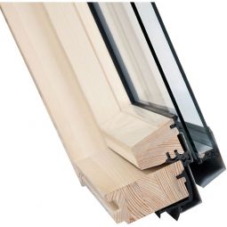Wellker Komplett-Set Dachfenster Holz R45 6