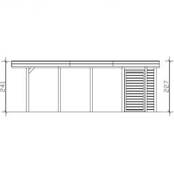Skan Holz Einzelcarport Friesland mit 7