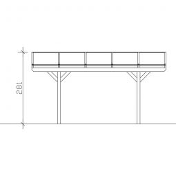 Skan Holz Einzelcarport Westerwald Nussbaum 5