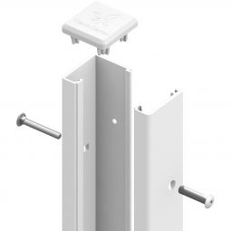 TraumGarten Sichtschutzzaun SYSTEM U-Klemmprofil weiß 3
