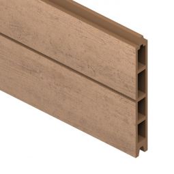 TraumGarten WPC-Sichtschutzzaun Rundum-Sorglos-Paket CLASSIC Mandel/Silber 4