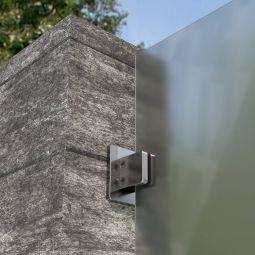 WESERWABEN Gartenmauer Vario-Line Glas-Sichtschutz Rauch-Schwarz 4