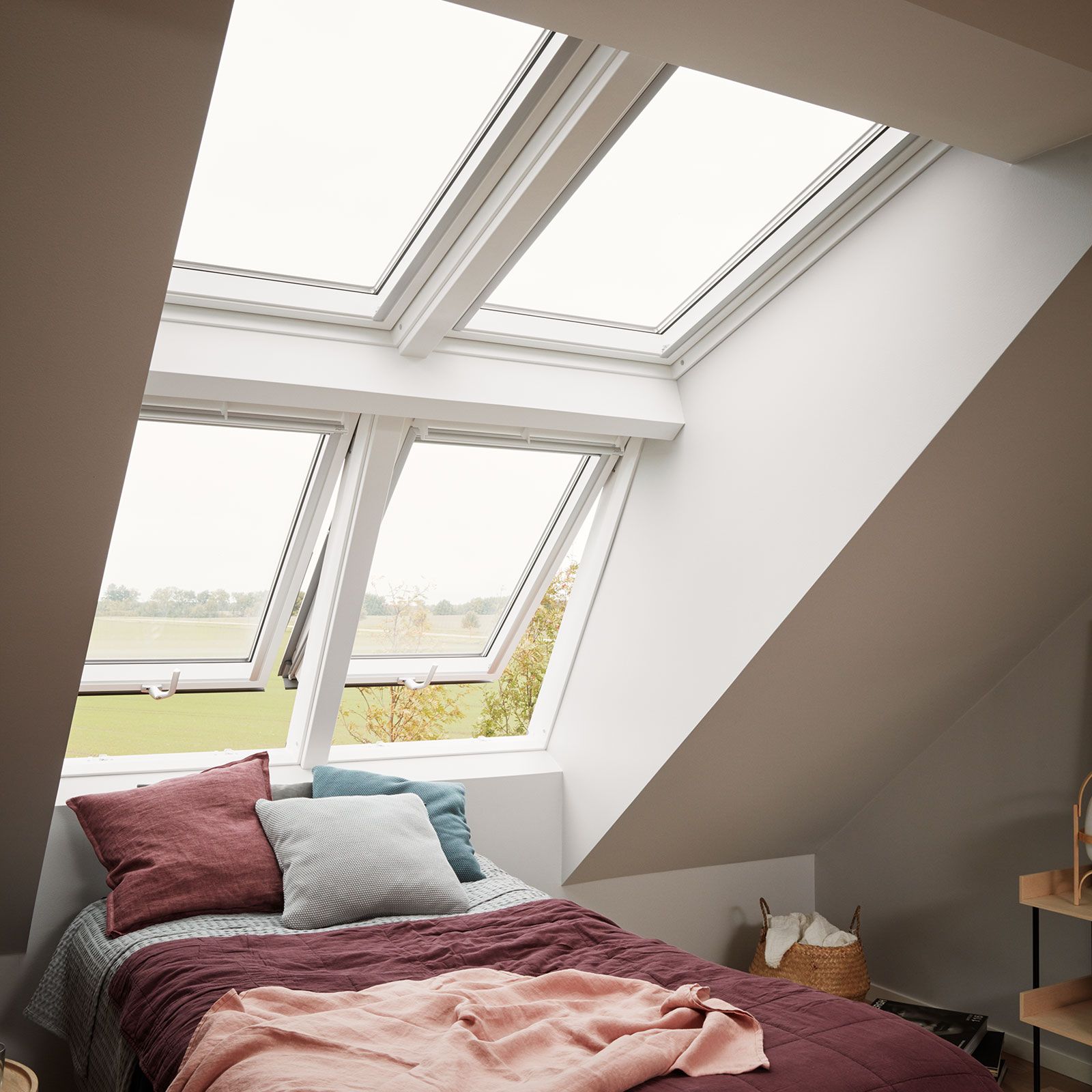 VELUX Dachfenster Lichtlösung PANORAMA Kunststoff THERMO weiß 2x2 Fenster
