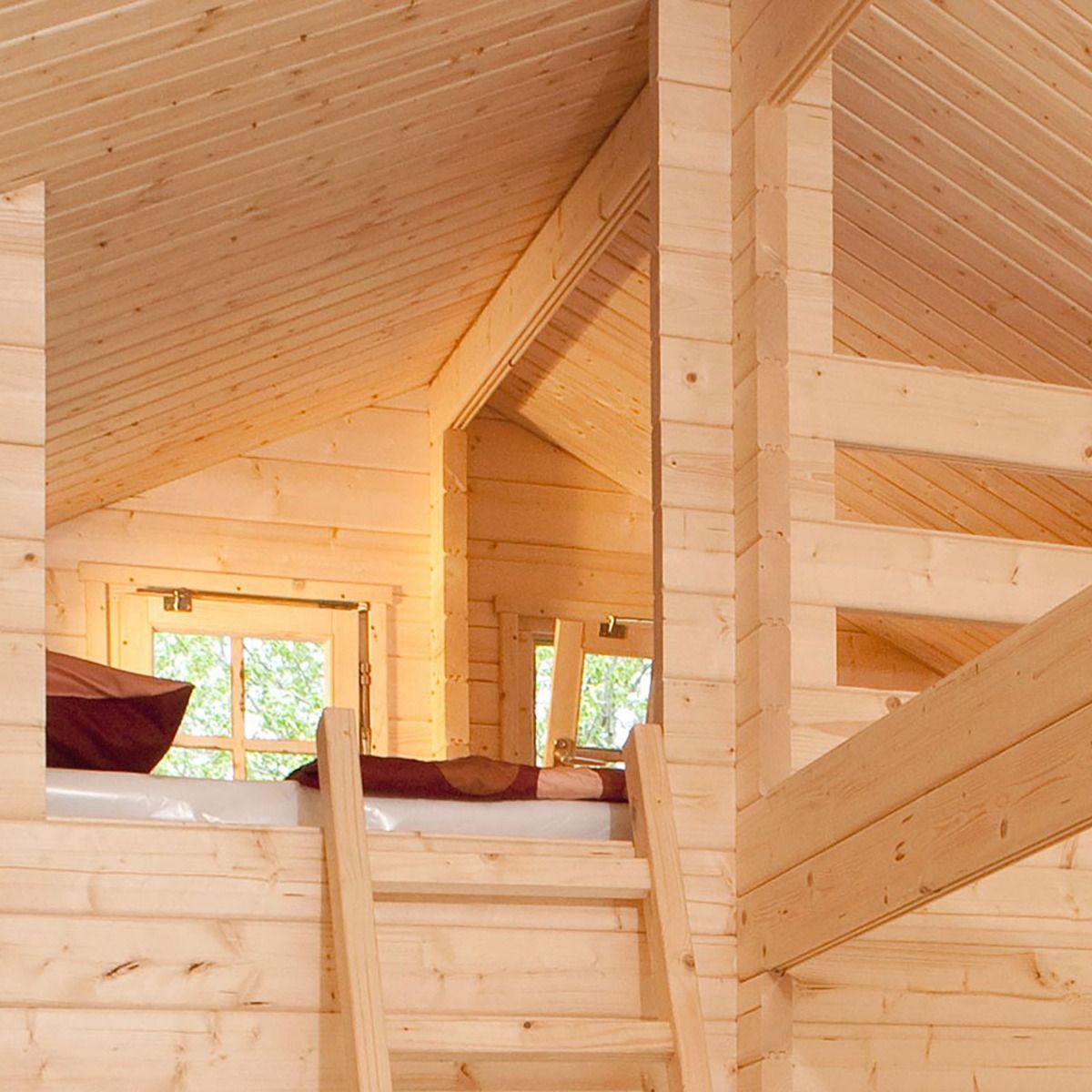 weka Gartenhaus Weekendhaus 155 auf 2 Etagen Panoramadoppeltür Gartenhütte