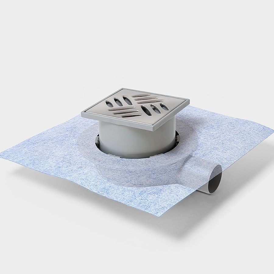 Kessel Badablauf System 100 DN 50 - Flacher Ablauf Mit Edelstahlrost