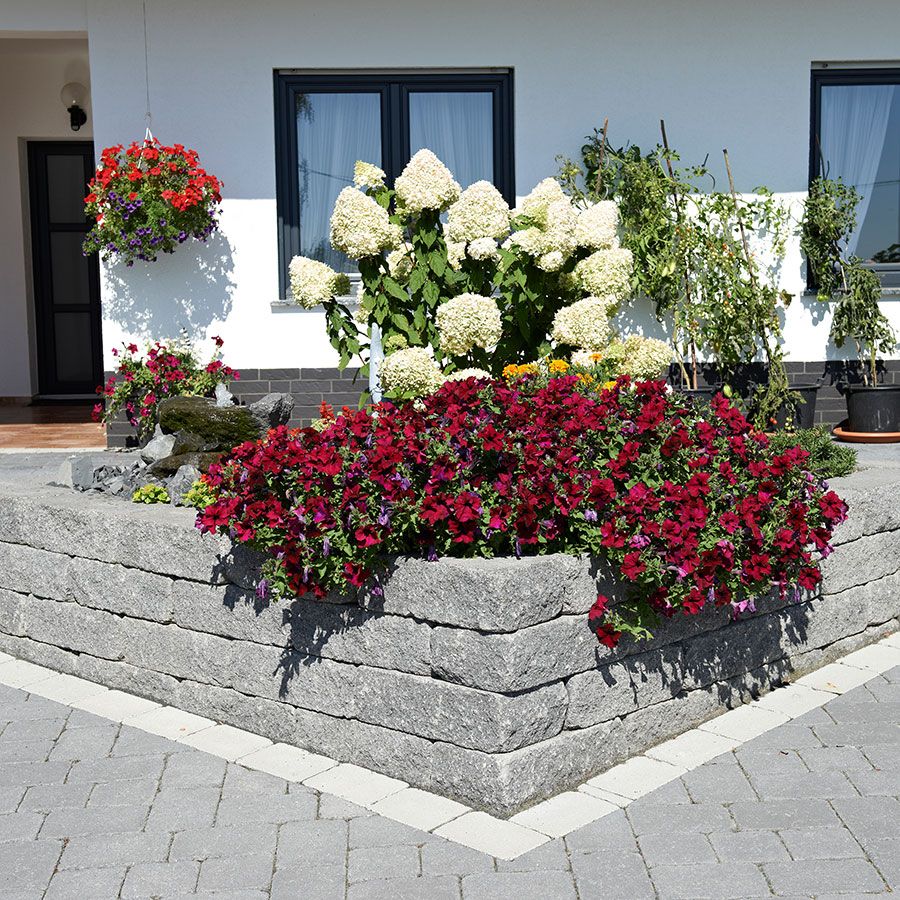 EHL Gartenmauer Mauersystem BossAntik grauanthrazitnuanciert Mauersteine