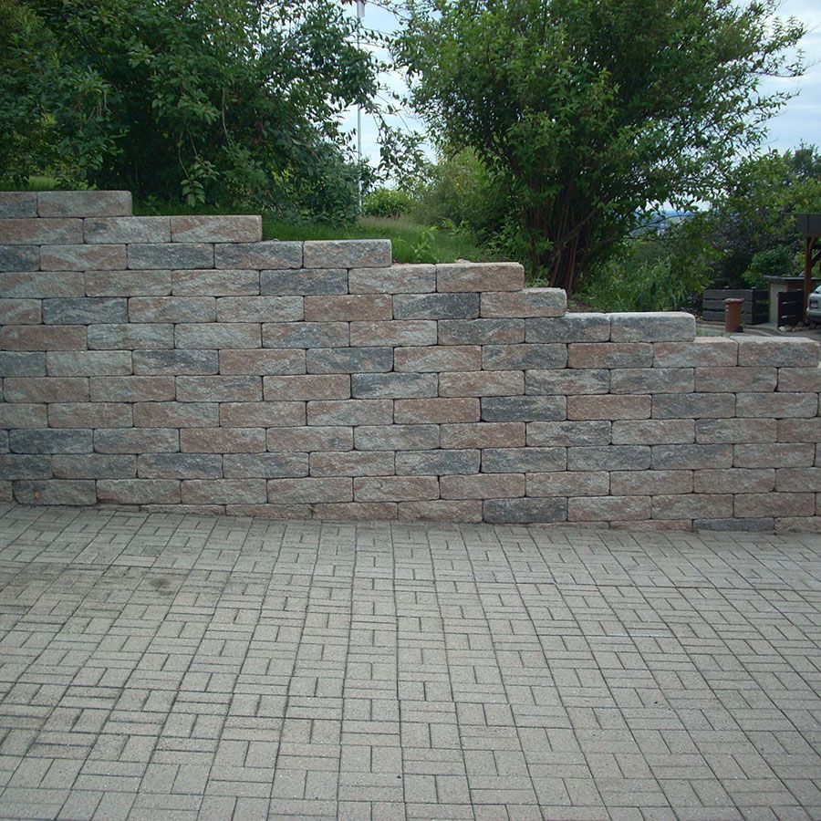 EHL Gartenmauer Mauersystem BossAntik muschelkalk Mauersteine