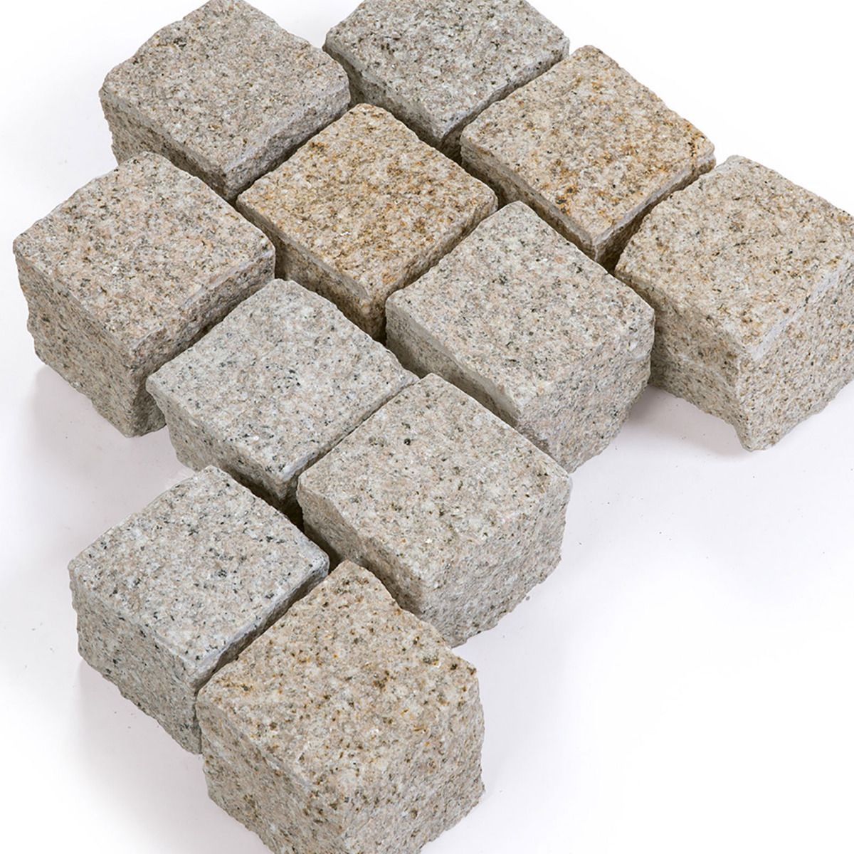 Seltra Natursteine Pflastersteine SOL RUSTIQUE+ Granit rötlichgelbgrau