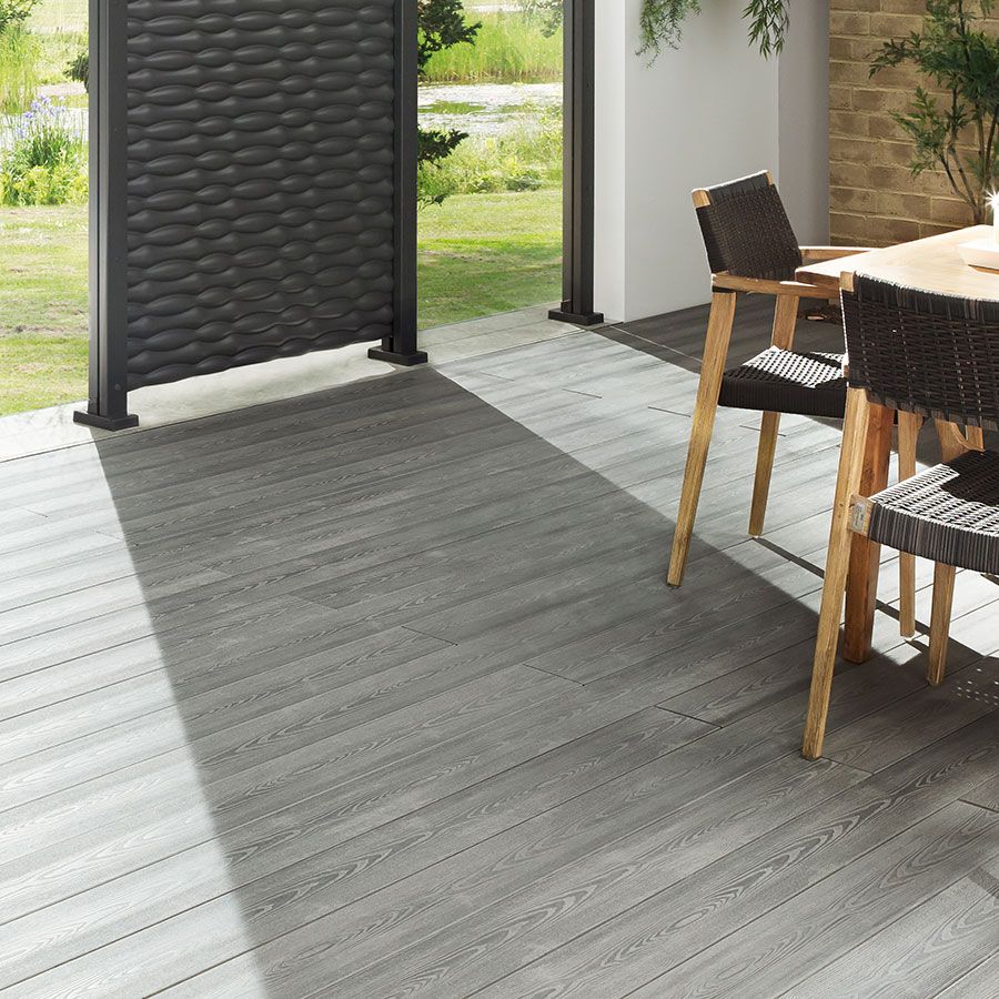 TraumGarten WPC Terrassendiele 23x146mm DreamDeck Plus grau