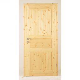 Kilsgaard Zimmertür mit Zarge Set Typ 02/03 Holz Kiefer lackiert einfach konfigurierbar, Profilzarge und Türblatt mit Eckkante aus Massivholz