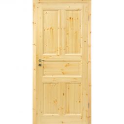 Kilsgaard Zimmertür mit Zarge Set Typ 02/05 Holz Kiefer lackiert einfach konfigurierbar, Profilzarge und Türblatt mit Eckkante aus Massivholz