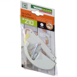 Windhager Aluminium Griffset für Türen, Weiß Aluminiumgriff für EXPERT Insektenschutztüren, weiß, robustes Set
