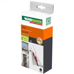 Windhager Insektenschutz Keder 5m Anthrazit + Werkzeug zur Befestigung von Insektenschutz-Geweben am Fenster- und Türprofil