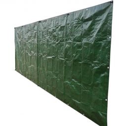 NOOR Sichtschutzplane Profi 140g/m² grün UV-beständiger Sichtschutz aus PP/PE-Gewebe – witterungsfest, blickdicht, beschichtet und mit verstärktem Rand ausgestattet, Standardmaß von 1,8x5 m