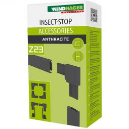 Windhager Insektenschutz Plus Eckverbinder Fenster + Tür Anthrazit für Rahmenfenster und -türen der Serie PLUS