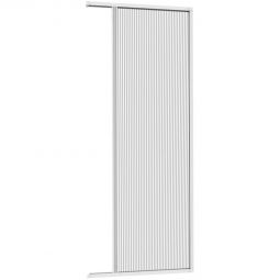 Windhager Plus Plissee Tür 110x220 cm Weiß Flexible Plissee-Tür mit Dichtungsbürste und Griffschiene