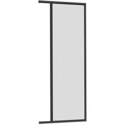 Windhager Plus Plissee Tür 110x220 cm Anthrazit Flexible Plissee-Tür mit Dichtungsbürste und Griffschiene