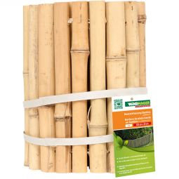 Windhager Beeteinfassung Bambus gerollt 120x30 cm für die dekorative Abgrenzung von runden und eckigen Beeten