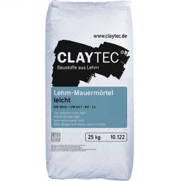 CLAYTEC Lehm-Mauermörtel leicht, TROCKEN 25 kg-Sack 