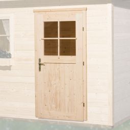 Zusatztür für weka Gartenhaus 21/28 mm, 97x182 cm Bemaßung: B 97 cm x H 182 cm  für Wandstärke 21 und 28 mm
