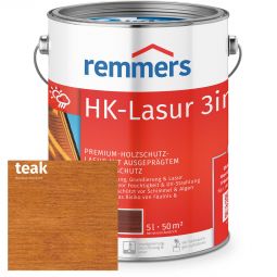 Remmers HK-Lasur 3in1 teak RC-545 Hochwertige Holzlasur auf Lösemittelbasis - zuverlässiger Schutz vor Feuchtigkeit im Außenbereich