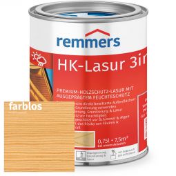 Remmers HK-Lasur 3in1 farblos  Premium-Holzlasur auf Lösemittelbasis - schützt effektiv vor Feuchtigkeit im Außenbereich